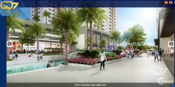 Shophouse Q7 Sài Gòn Riverside ngay lối vào trung tâm thương mại tầng.