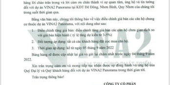 Vina2 Panorama Quy Nhơn tăng giá vào 5/9. Mua bây giờ hoặc không bao giờ !