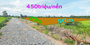 Bán đất lập vườn Mỹ Thạnh Đông 20x50 chỉ 450triệu.