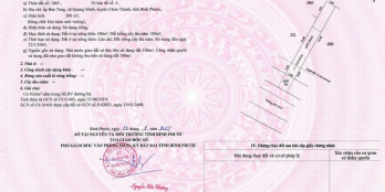 VIP 200m2 TX Chơn Thành mặt tiền đường nhựa 42m. Giá rẻ, sổ sẵn sang tên ngay