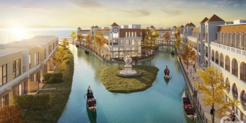 Căn góc Shophouse 3 mặt tiền đường trung tâm Dự án Venezia Beach