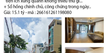 Gò Vấp, P15, Lê Đức Thọ, 123m2 , 3 tầng – 15.1 Tỷ