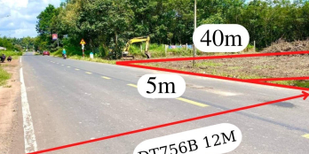 Còn 1 lô đường nhựa 12m giá 750tr sổ hồng sẵn  tại Chơn Thành