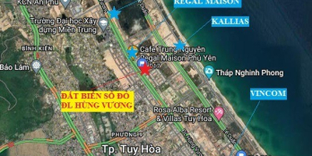 BÁN CẶP ĐÔI ĐẤT BIỂN SỔ ĐỎ ĐẠI LỘ HÙNG VƯƠNG TUY HOÀ - PHÚ YÊN GIÁ 19X/2LÔ