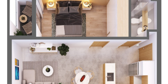 Bán nhanh căn hộ 1 phòng ngủ 51m2, view sông chỉ 1,73 tỷ tại dự án Aurora Q8