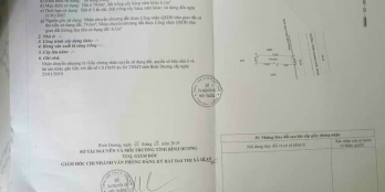 Hàng ngôp bán lô đất mặt tiền đường Trần Quang Khải đông hòa TP Dĩ An