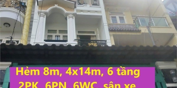 Nhà siêu đẹp Phạm Văn Chiêu, Phường 8, Gò Vấp – Hẻm 8m, 56m2, 6 tầng, Giá rẻ.