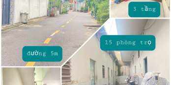 Nhà mặt tiền 15 p.trọ sau công an Thủ Đức 113m 8.5 tỷ Tân Lập Hiệp Phú