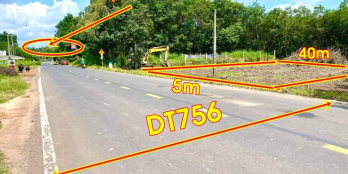 cần bán 200m2 đất thổ cư DT756 thị xã Chơn Thành , sổ riêng ngay chợ