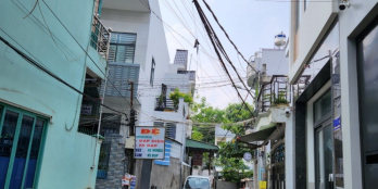 Nhà lầu rẻ nhất CMT8.Giá: 1ty670, sổ hoàn công. Hẻm 3m