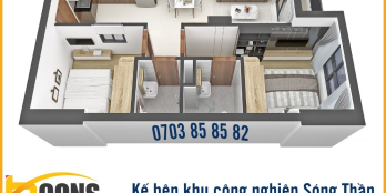 Bán căn Bcons Polygon 54,25m2 view hướng Bắc tầng 1x