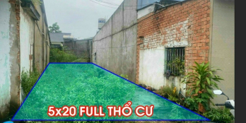 Mặt tiền chợ Tân Hiệp Long Thành 5x20 full thổ kinh doanh buôn bán giá F0