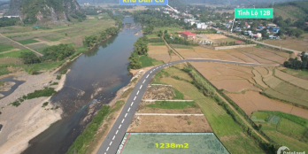 Lô 1238m2  View sông núi đẹp, đầy đủ tiện ích, thế đất bằng phẳng