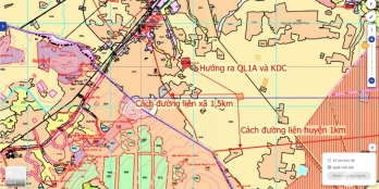 3,3ha giá từ 1 TỶ 355TR, mặt tiền đường 180m, cách đường lớn 1km.