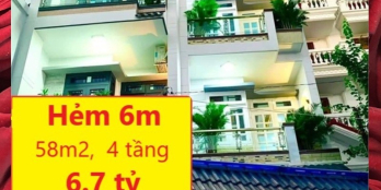 Nhà đẹp Nguyễn Tư Giản, Phường 12, Gò Vấp – Hẻm 6m, 58m2, 4 tầng, 6.3 tỷ.