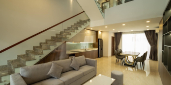 Cho Thuêà phố 1 Trệt 2 Lầu 4pn 4wc Bình The Standard Bình Dương, đầy đủ nội thất