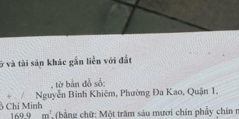 Tòa căn hộ dịch vụ 170m2 Nguyễn Bỉnh Khiêm, P. Đa Kao, Quận 1. 38 tỷ