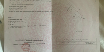 Bán lô kế góc đường nhựa 13m, 144m2 full thổ ở Phường Tiến Thành giá chỉ 1tỷ