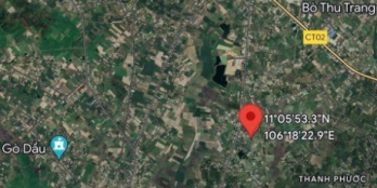 Đất giữa TT Gò Dầu và KCN Phước Đông kế Đồn Quân Sự DT 37x64 tdt 2302m2