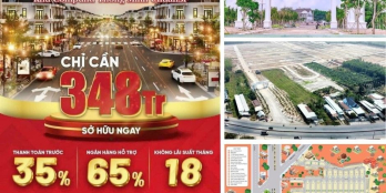 Với 348 triệu có ngay BĐS mặt tiền đường 6 làn xe và cao tốc đô thi 10 làn xe