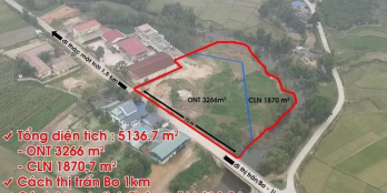 LÊN HÌNH 1 EM BÁM SUỐI VÀ BÁM ĐƯỜNG RỘNG 7- 8m. HƠN 3000m2 ONT chỉ hơn 1tr/m2