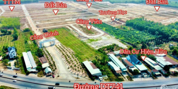 Đất nền mặt tiền đường tỉnh lộ 741 Bình Dương 6 làn xe mà chỉ cần 314 triệu