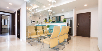 Cho thuê căn hộ 3PN - 2WC the tresor tầng cao, phong thủy thịnh vượng