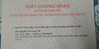 CHÍNH CHỦ BÁN LÔ ĐẤT RỘNG ĐẸP TẠI XÃ MINH TÂN, DẦU TIẾNG, BÌNH DƯƠNG - GIÁ RẺ