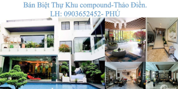 Bán biệt thự compound Thảo Điền. Dt 1086m2(thổ cư). Giá 170 tỷ. Lh 0903652452