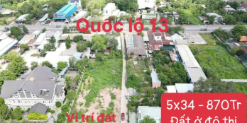 Đất Thổ Cư 5x34 - 870Tr - Sổ Sẵn - Liền Kề TTHC, KCN Bank Hỗ Trợ 50%
