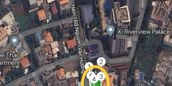 Cho thuê mặt bằng góc 2MT HXH đường Nguyễn Văn Hưởng, Thảo Điền. Dt 315m2.