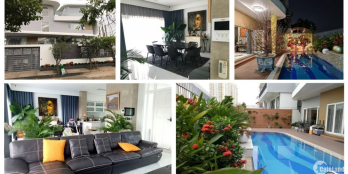 Cho thuê biệt thự compound Nguyễn Văn Hưởng, Thảo Điền. Dt 371m2, 207 tr/tháng.