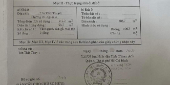 Nhà 107m2 (ngang 5m) hẻm 20m Tôn Thất Thuyết, Q4. 9,9 tỷ