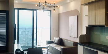 Cho thuê căn góc CH26 tòa Tulip Hoàng Huy Commerce 2 ngủ 2 vệ sinh có thể về ở