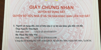 BÁN ĐẤT MẶT TIỀN SHR 1/ NGUYỄN THỊ NGÂU ,XÃ THỚI TAM THÔN , HÓC MÔN