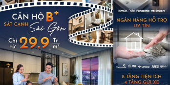 Căn hộ cận cao cấp 3 mặt hướng thủy ngay cạnh Sài Gòn, chỉ từ 1,3 tỉ/căn