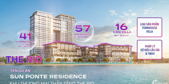 Mở bán biệt thự, villa Sun Ponte ngay cầu Rồng, sông Hàn giá gốc CĐT Sun Group