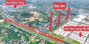 Bán nhiều lô đất nền mặt đường KCN Samsung Thái Nguyên - Giá chỉ từ 30tr/m2