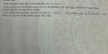 KẸT TIỀN BÁN BÁN GẤP ĐẤT SỔ HỒNG RIÊNG 1/TÔ KÝ THỚI TAM THÔN,HÓC MÔN ĐƯỜNG THÔNG