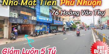 Bán nhà mặt tiền đường Hoàng Văn Thụ, Phú Nhuận, 99m2 (4.7x22m) 4 tầng, 21.5 Tỷ