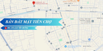 Bán đất mặt tiền chợ khu Tên Lửa, MT đường Số 40A, DT 5 x 16m, giá 7.8 tỷ.