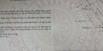 Quận 6- 50m2 hẻm 5M giá chỉ 4 tỷ....