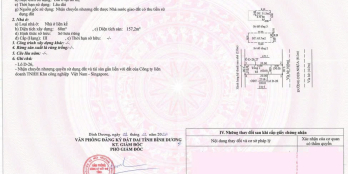 Nhà phố 1 trệt 2 lầu, dtsd 157m2 của CĐT Vsip tại Vsip2 mở rộng, sổ hồng