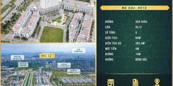 Căn Ngoại giao 5 tầng mặt tiền phố đi bộ Hoa Châu, Khu đô thị Eurowindow