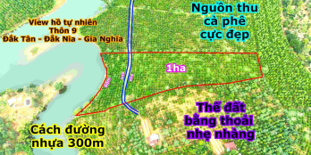 Đất view hồ tự nhiên,nguồn thu mạnh, giá rẻ tại thành phố Gia Nghĩa