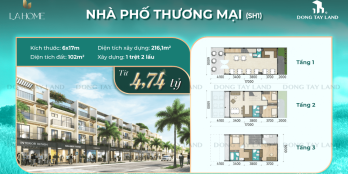 Chỉ từ 775 triệu sở hữu nhà phố liên kế 1 trệt 2 lầu tại KĐT sinh thái LA Home