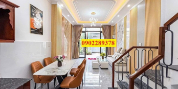 Nhà sổ hồng riêng xây mới Thuận an, trệt lầu 3 PN 90m2 giá 3,26 tỷ