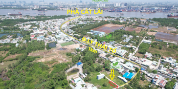 Nền thổ cư 2 mặt tiền gần phà Cát Lái,  chỉ mất 10 phút di chuyển về Tp.HCM