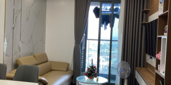 Cho thuê căn 2 ngủ 2 vệ sinh full đồ Hoàng Huy Grand Tower giá 8 triệu.