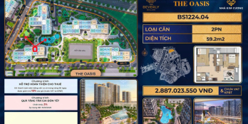 2 căn giá tốt 2.890ty/căn 2 PN 59m2 hỗ trợ vay bank Beverly Solari view Hồ Bơi